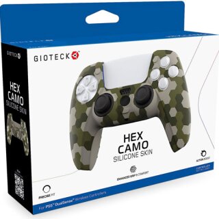 PS5 Controller Silicone Skin Hex Camo