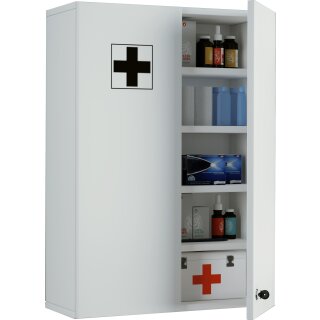 VCM Medizinschrank "Medasa XL" Weiß ca. Höhe 70 cm Breite 50 cm Tiefe 20 cm