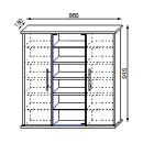 VCM Medizinschrank "Santila" Weiß ca. Höhe 91,5 cm Breite 88 cm Tiefe 18 cm